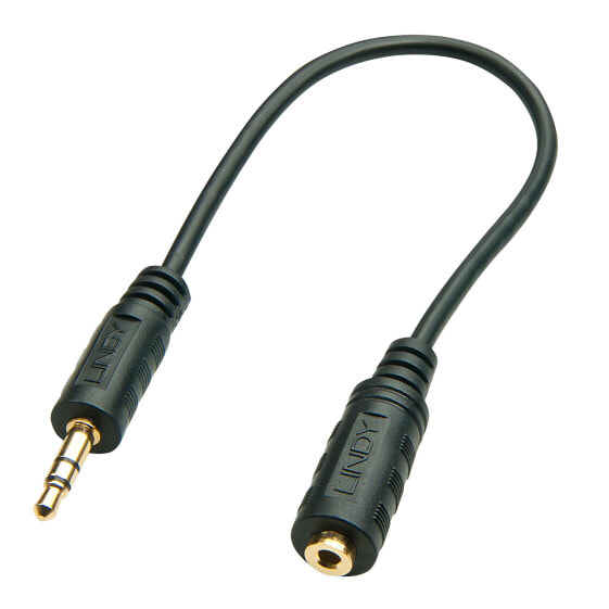 Lindy Audio Adapter Cable 3,5 M/2,5F - 3.5mm - Male - 2.5mm - Female - 20 m - Black