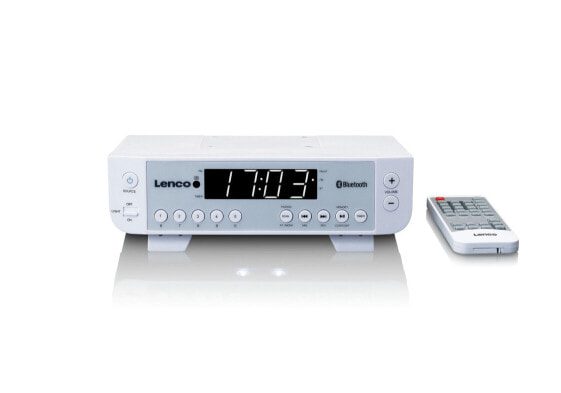 Lenco KCR-100 - Clock - Digital - FM - LED - 2.29 cm (0.9") - White
