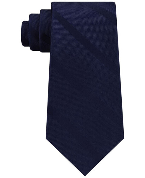 Men's Textured Woven Stripe Silk Tie