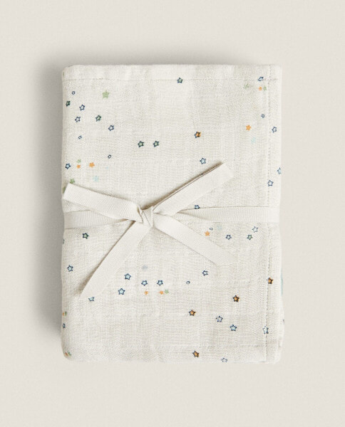 Pack of children's star muslin cloths (pack of 3)