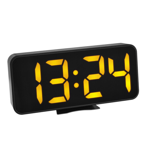 TFA 60.2027.01 - Digital alarm clock - Black - Plastic - LED - Battery - AAA