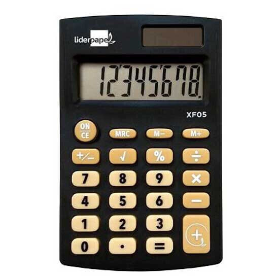 Калькулятор карманный Liderpapel Bolxf05 8 цифр solar и батарейки черный 98x62x8 мм