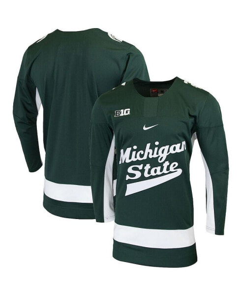 Men's Green Michigan State Spartans Replica College Hockey Jersey