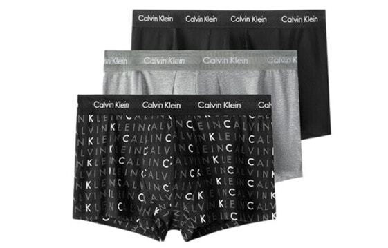 Трусы мужские Calvin Klein удобные дышащие 3 шт. разноцветные
