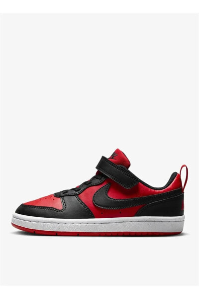 Кроссовки Nike Детские унисекс Красно-черные Court Borough Low Ps для прогулок
