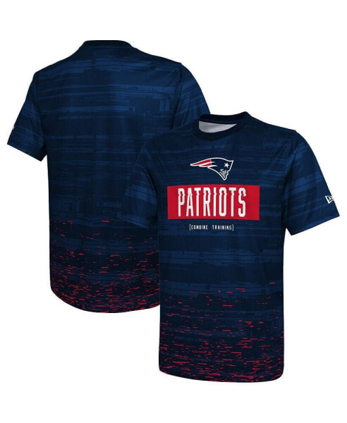 Men's Navy New England Patriots Combine Authentic Sweep T-shirt