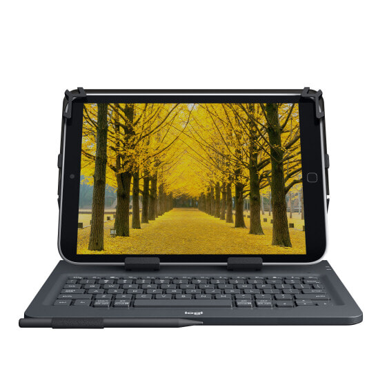 Universal Folio with integrated keyboard for 9-10" tablets - AZERTY - French - Any brand - iPad Air 2 - iPad Air - iPad 2 - iPad 3 - iPad 4 - Samsung Galaxy Tab® A-9.7" - Samsung Galaxy Tab... - Black - 25.4 cm (10")