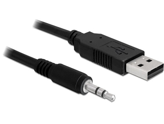 Delock USB 2.0/3.5 mm 1.8m - 3.5mm - Male - USB - Male - 1.8 m - Black