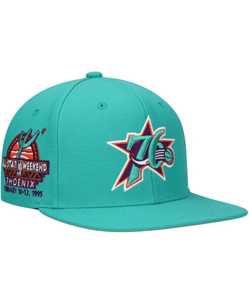 Men's Turquoise Philadelphia 76ers Hardwood Classics 1995 NBA All-Star Weekend Desert Snapback Hat