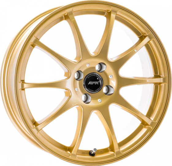 Колесный диск литой RFK Wheels SLS401 satin gold 7x17 ET39 - LK4/100 ML63.3, Литой колесный диск RFK Wheels SLS401 satin gold 7x17 ET39 - LK4/100 ML63.3