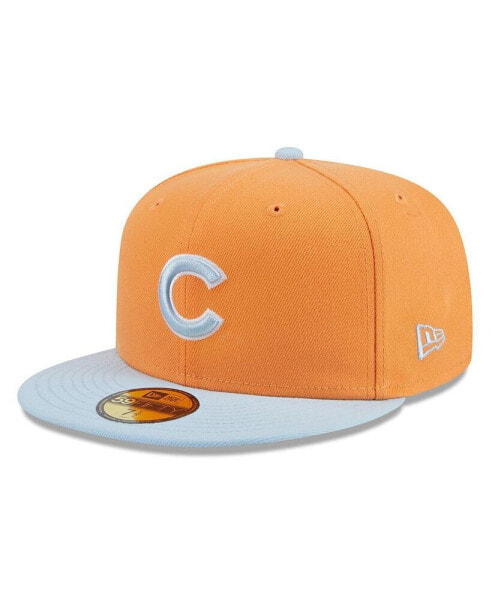 Men's Orange/Light Blue Chicago Cubs Spring Color Basic Two-Tone 59Fifty Fitted Hat