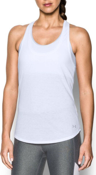 Under Armour Koszulka damska Threadborne Run Mesh Tank biała r. XS (1294520-102)