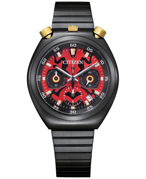 Men's Chronograph Star Wars Darth Maul Black-Tone Stainless Steel Bracelet Watch 38mm