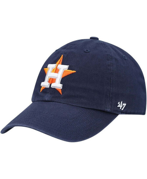 Boys Navy Houston Astros Team Logo Clean Up Adjustable Hat