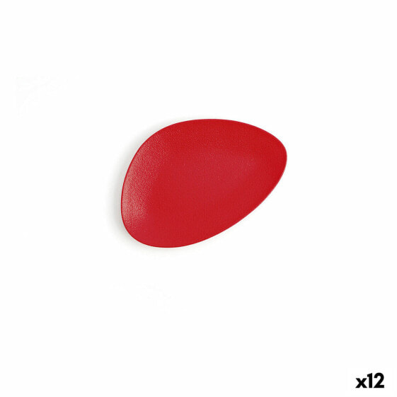 Тарелка плоская Ariane Антрацит треугольная керамическая красная (Ø 21 см) (12 штук)