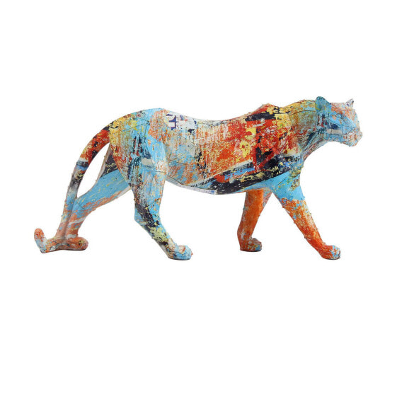 Decorative Figure DKD Home Decor 29,5 x 8,5 x 15 cm Leopard Multicolour Modern