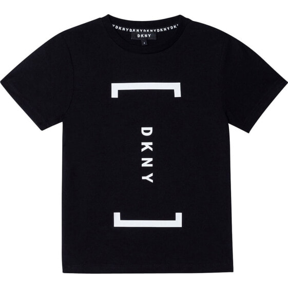 Мужская спортивная футболка черная с надписью DKNY D25D48-09B Short Sleeve T-Shirt