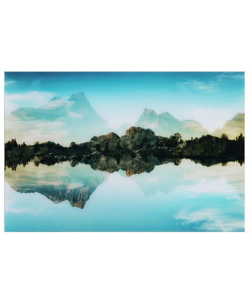 Quiet Waters Frameless Free Floating Tempered Glass Panel Graphic Wall Art, 32" x 48" x 0.2"