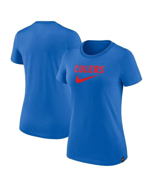 Women's Blue Barcelona Swoosh T-shirt