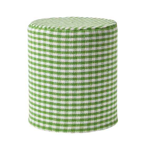 Designer Hocker Ottoman rund Gingham