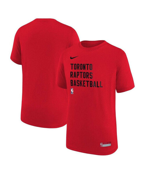 Big Boys Red Toronto Raptors Essential Practice T-shirt