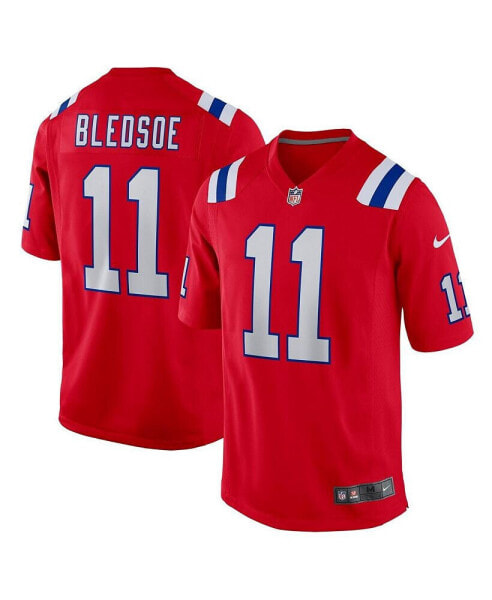 Футболка Nike мужская Drew Bledsoe Red New England Patriots Retired Player Alternate Game Jersey