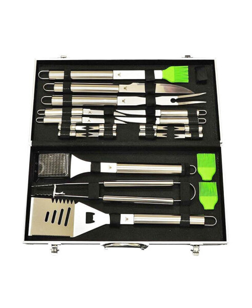 20-Piece Stainless-Steel BBQ Tool Kit