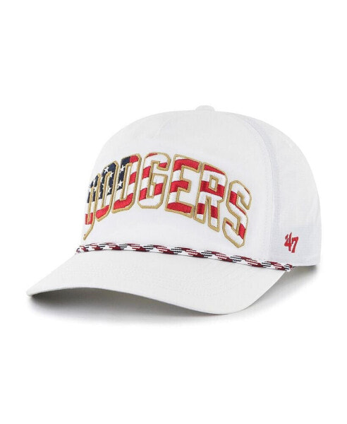 Бейсболка '47 Brand мужская '47 White с флагом Los Angeles Dodgers Flag Flutter Snapback Hat