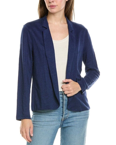 Majestic Filatures Stretch Open Cut Out Linen-Blend Jacket Women's