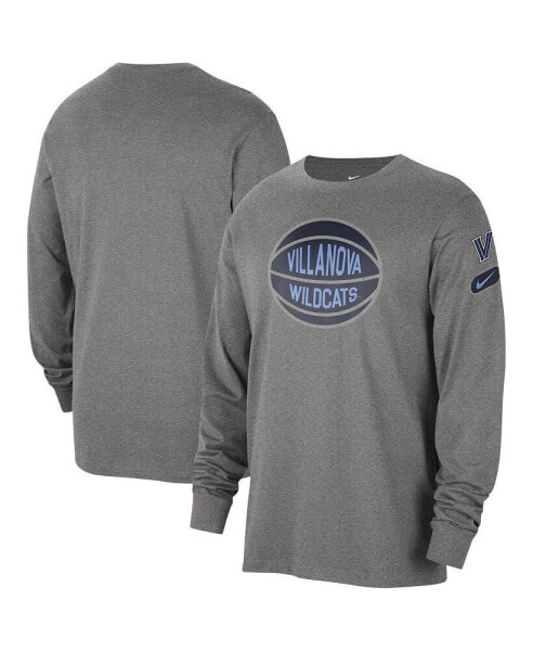 Men's Heather Gray Villanova Wildcats Fast Break Long Sleeve T-shirt