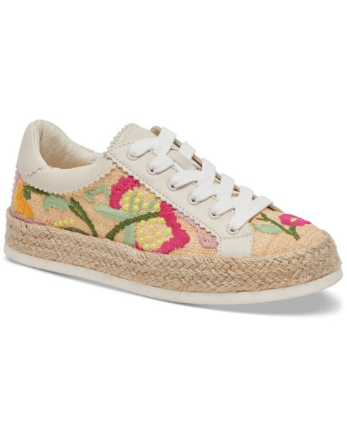 Women's Azalia Floral Crochet Espadrille Lace-Up Sneakers