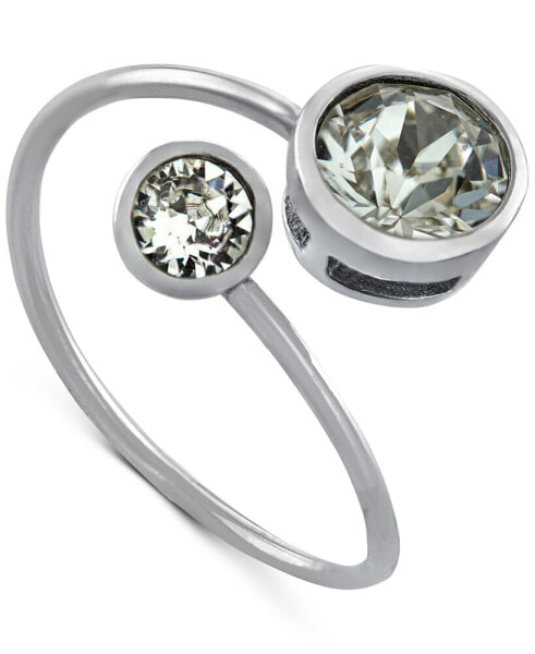 Crystal Bypass Ring in Sterling Silver, Created for Macy's