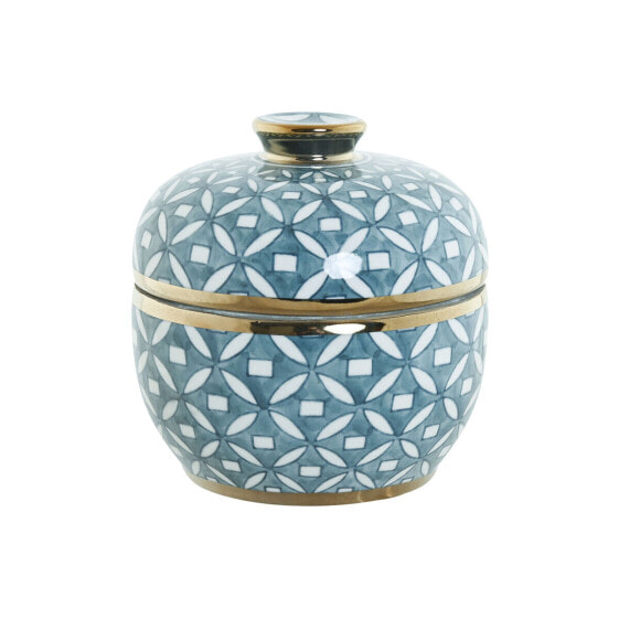 Китайская ваза Home ESPRIT Синий Позолоченный Алюминий Фарфор 15 x 15 x 15 cm