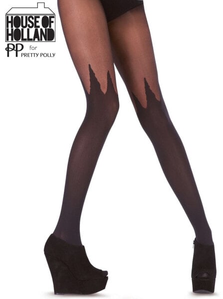 Pretty Polly House of Holland Spike Mock Hold Up Tights One Size - HHAQY5