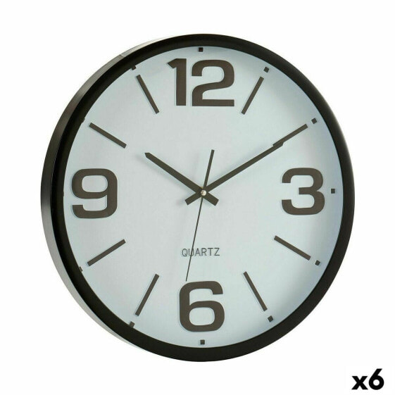 Наcтенные часы Gift Decor Crystal Plastic Белый Чёрный 40 x 5 x 40 cm (6 штук)
