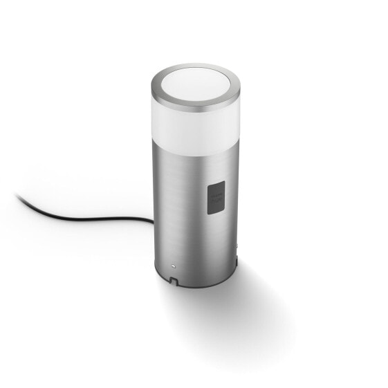 Signify Philips Hue White and colour ambience Calla Outdoor bollard - Outdoor pedestal/post lighting - Chrome - Stainless steel - IP44 - Garden - Patio - III
