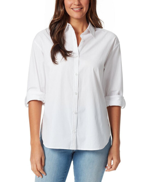 Petite Amanda Cotton Button-Front Shirt