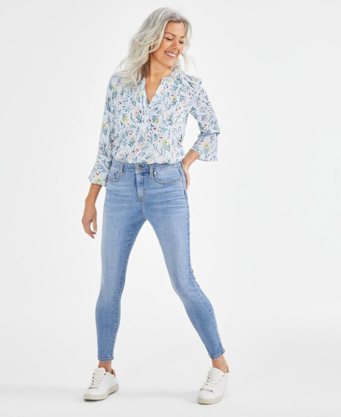 Petite Curvy Mid-Rise Skinny Jeans, Created for Macy's