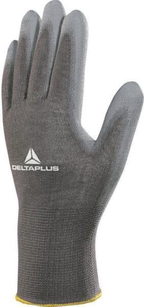 Delta Plus Rękawice dziane z poliestru dłoń powlekana poliuretanem ścieg 13 szare rozmiar 7 (VE702PG07)