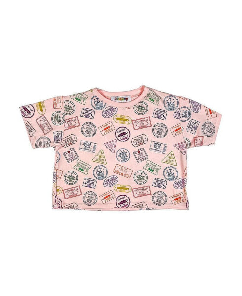 Toddler Girls Viaje Graphic Cropped T-shirt