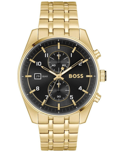 Часы Hugo Boss Skytraveller Gold-Tone Watch
