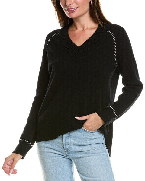 Johnny Was Sally Cashmere Sweater Women's Black Xs