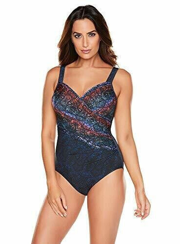 Miraclesuit 265651 Women's Tummy Control Bronze One Piece Swimsuit Size 12
