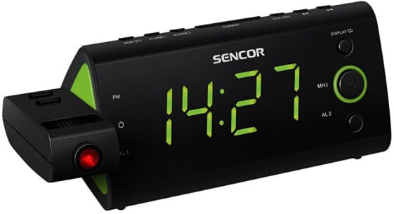 Radio alarm clock with projection SRC 330 GN