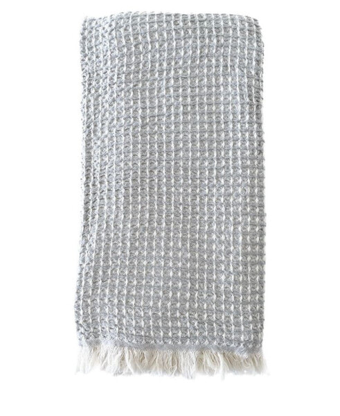 Grey 2 Tone Turkish Cotton Waffle Bath Towel