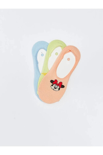 Lcw Minnie Mouse Baskılı Kadın Babet Çorap 3'lü Paket