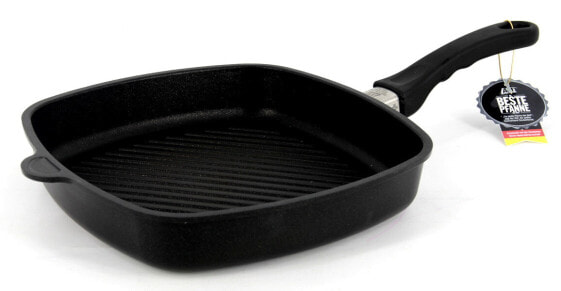 AMT E285G Grillpfanne flach Aluminumguss 28 x 28 cm, Höhe 5 cm