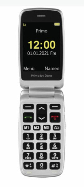 Мобильный телефон Doro Primo 408 - Flip - Одна SIM - 7.11 см (2.8") - 0.3 МП - 1000 мАч - Графит - Серый - Серебристый