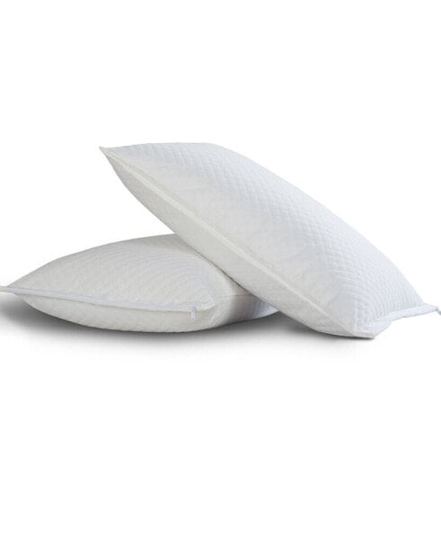 Comfort Top Queen Pillow Protectors with Bed Bug Blocker 2-Pack
