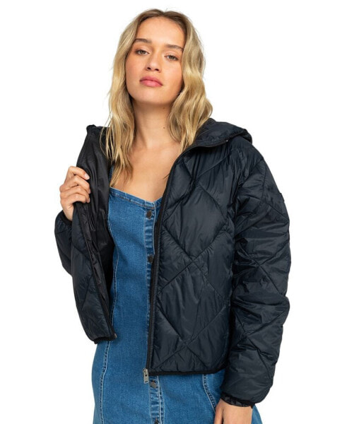 Куртка утепленная Roxy Juniors' Wind Swept Packable Hooded Puffer Coat
